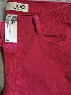 Joe Fresh Women's Slim Ankle Jeans - Red - NWOT